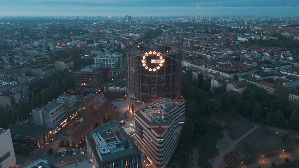 Gasometer auf dem EUREF-Campus in Berlin